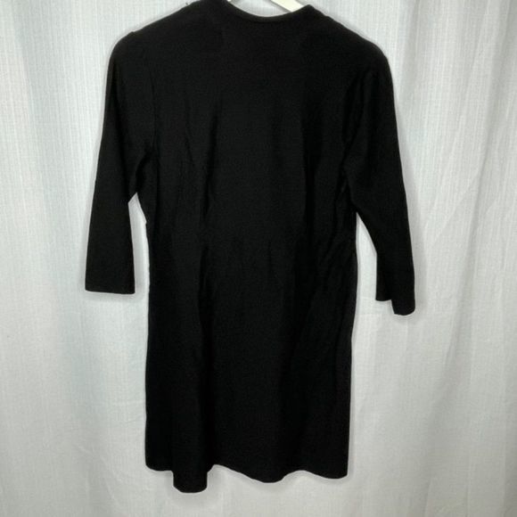 Eileen Fisher Long‎ Black Crepe Tunic Top - Picture 4 of 4